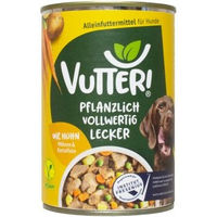 Produktbild von Vutter! Veganes Nassfutter mit Huhn Geschmack Stückchen in Sauce 12x400 g - 12 x 400 g