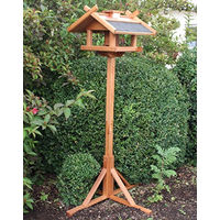 Produktbild von Vziwry Vogelhaus aus Holz mit Kupferdach und Ständer 155cm als Futtersilo für Vögel