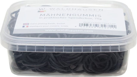 Produktbild von WALDHAUSEN Mähnengummis in Spenderbox schwarz - 75 g