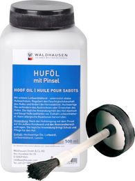 Produktbild von Waldhausen Pferdehuföl mit Lorbeeröl und Pinsel - 500 ml