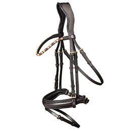 WALDHAUSEN Trensenzaum X-Line Goldheart schwedisch kombiniert braun VB – Bild 1 von 5