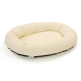 Produktbild von Wallace & Jones Hundebett Bolton aus Kunstleder, creme-weiß, ca. 63 x 50 cm