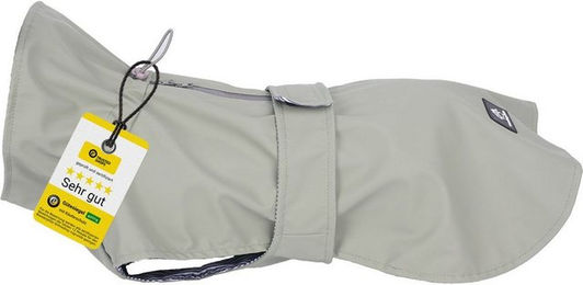 Wanderpfote Hundejacke in Grau, Verschieden Größen– Hunderegenmantel– wasserdichte Hundejacke – Bild 1 von 5