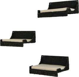 Produktbild von Wandliege 'Seegras', 3er-Set, schwarz, 15 x 25 x 40 cm