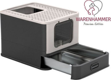 Warenhammer Katzentoilette Edelstahl - Katzenklo Premium pflegeleichtes Katzenklo mit Schublade, Abmessungen : 54,3 x 42,3 x 38 cm – Bild 1 von 5