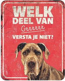 Produktbild von Warnschild danish dog de D&D Home
