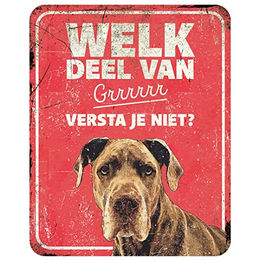 Produktbild von Warnschild danish dog nl D&D Home