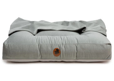 Produktbild von Wau-Bed mit Höhle ZickZack Mint / Eckig / S (80x60cm)