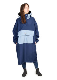 Produktbild von Wau-Poncho Hellblau-Dunkelblau - S/M