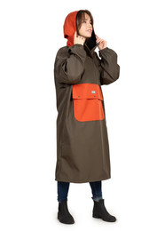 Produktbild von Wau-Poncho Olive-Orange - L/XL