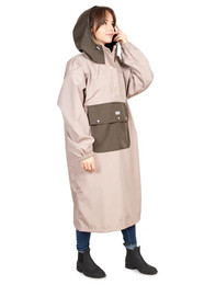 Produktbild von Wau-Poncho Taupe-Olive - L/XL