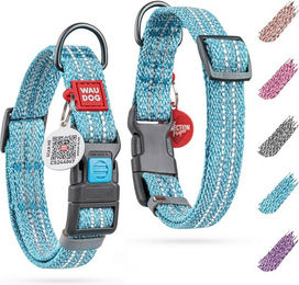 Produktbild von WAUDOG Hunde-Halsband Hundehalsband mit Klickverschluss reflektierend verstellbar, Recycelte Baumwolle, für große und kleine Hunde