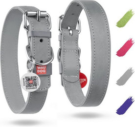 Produktbild von WAUDOG Hunde-Halsband Lederhalsband verstellbar für große und mittelgroße Hunde