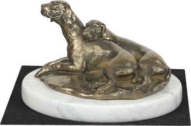 Produktbild von Weimaraner Grey Ghost Hundefigur auf weißem Marmor