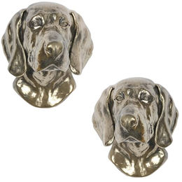 Weimaraner Grey Ghost Hundestatue hängende Büste braun – Bild 1 von 9