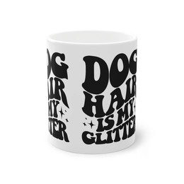 Produktbild von Weiße Tasse "Dog Hair is my Glitter" - 0,33 l