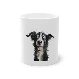 Produktbild von Weiße Tasse "Funny Border Collie" - 0,33 l