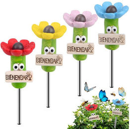 Produktbild von Welikera Trinkbrunnen 4 Stück Insektentränke,Bienentränke für den Garten, Umweltfreundliches Harz,lockt bestäubende Insekten an