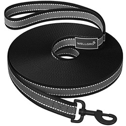 Produktbild von WELLGRO Schleppleine für Hunde mit Handschlaufe Nylon reflektierend