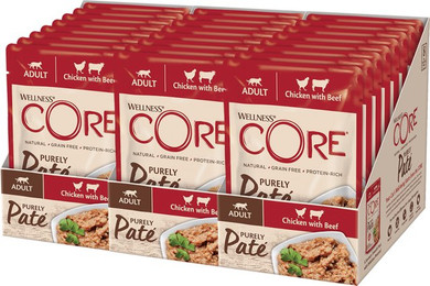 Produktbild von Wellness Core Cat Adult Purely Paté Huhn & Rind - 24 x 85 g