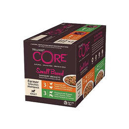 Produktbild von Wellness CORE Small Breed Savoury Medleys Farmer Selection Nassfutter für kleine Hunde - 6 x 85 g