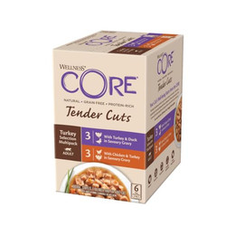 Produktbild von Wellness Core Tender Cuts Pute Selection Mix Nassfutter für Katzen - 6 x 85 g