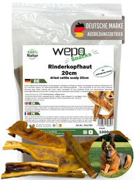 Produktbild von WEPO Rinderkopfhaut - Hunde Leckerlis, 10St.,