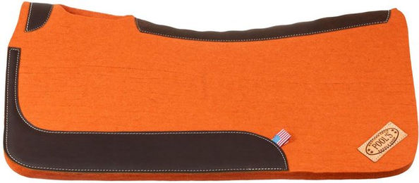 Produktbild von Western-Filz-Sattelpad für Pferde mit Lederverstärkung Pool's