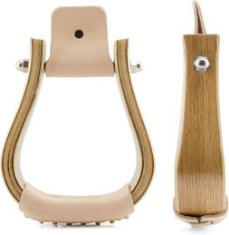 Produktbild von Western-Holzpferdeträger mit Ledersitzfläche Pool's