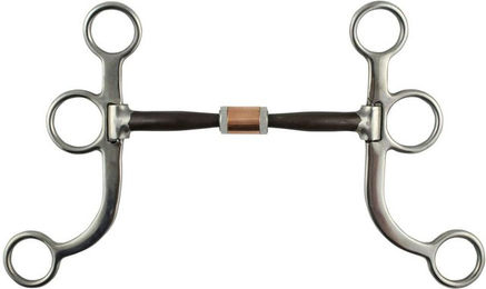 Produktbild von Western-Kandare für Pferde mit flachen Kupferstangen Pool's