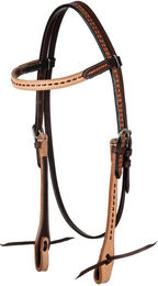 Produktbild von Western-Reitbridon mit geraden Stirnriemen Pool's 2 Tone