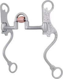 Produktbild von Western Snaffle Bit für Pferde mit S-Stange und Kupferrolle Metalab