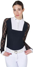 Produktbild von Wettkampf-Polo für Damen Equestro Black Label