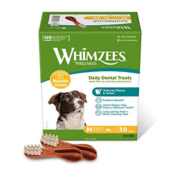 Produktbild von Whimzees by Wellness Zahnbürste Kaustangen Größe M für mittelgroße Hunde - 30 x 900 g