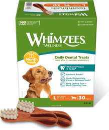 Produktbild von Whimzees by Wellness Zahnbürsten Kaustangen Größe L für große Hunde - 30 x 60 g