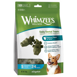 Produktbild von WHIMZEES Krokodil Zahnpflegesnacks für kleine Hunde - 24 x 15 g