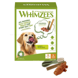 Produktbild von Whimzees Variety Value Box Zahnpflegesnacks für Hunde