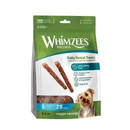 Produktbild von WHIMZEES Veggie-Wurst Kaustangen für kleine Hunde - 28 x 15 g