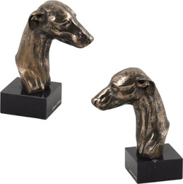 Produktbild von Whippet Hundestatue Büste auf Steinsockel Art-Dog braun