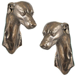Whippet Hundestatue hängende Büste Art-Dog braun – Bild 1 von 7