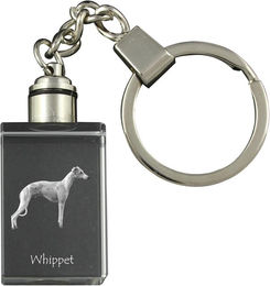 Produktbild von Whippet - Kristall-Schlüsselanhänger mit Hundefoto, beleuchteter Schlüsselanhänger, einzigartiges Geschenk der Marke Art-Dog transparent