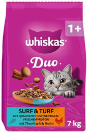 Whiskas 1+ Duo Surf & Turf Thunfisch & Huhn - 7 kg – Bild 1 von 8