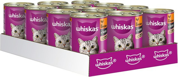 Produktbild von Whiskas 1+ Geflügel in Sauce Katzenfutter - 12 x 400 g