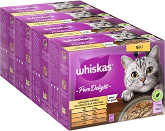 Produktbild von Whiskas 1+ Katzenfutter Pure Delight Geflügel Auswahl in Gelee - 48 x 85 g