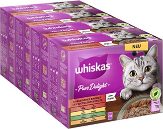 Produktbild von Whiskas 1+ Katzenfutter Pure Delight Klassische Auswahl in Gelee - 48 x 85 g