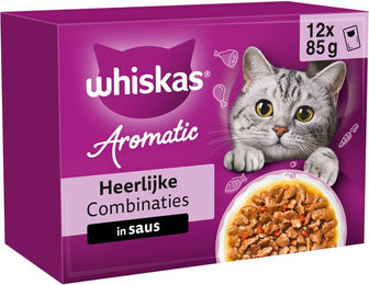 Whiskas 1+ Nassfutter - Aromatic Köstliche Kombinationen in Sauce – Bild 1 von 2