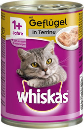 Produktbild von Whiskas 1+ Terrine 400 Gramm Katzennassfutter 24 x 400 Gramm Geflügel