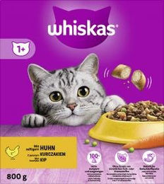 Produktbild von Whiskas 1+ Trockenfutter mit Huhn für Katzen - 5 x 800 g