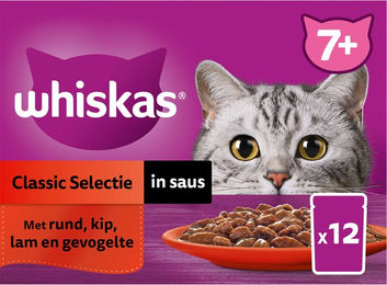 Whiskas 7+ Classic Selection in Sauce - Mahlzeitenbeutel - 12 x 85 g – Bild 1 von 2