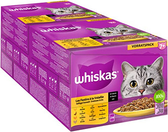 Produktbild von Whiskas 7+ Katzenfutter Geflügel Auswahl in Sauce - 48 x 85 g